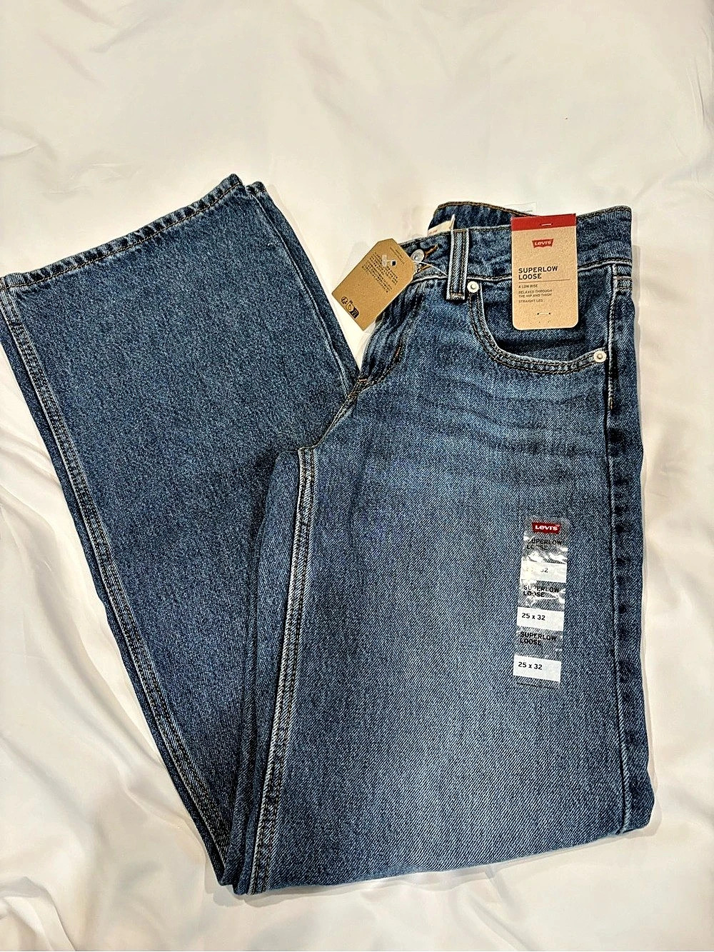 Levi's Superlow Loose Jeans Blue Waist 25 x 32 NWT